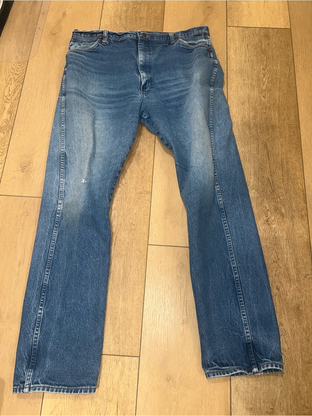 VTG Wrangler Jeans Cowboy Cut 13MWZ Mens 40x34 (38x32.5) USA Made Straight Faded